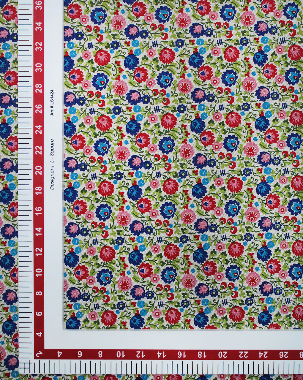 MULTICOLOR FLORAL DESIGN COTTON LINEN PRINTED FABRIC