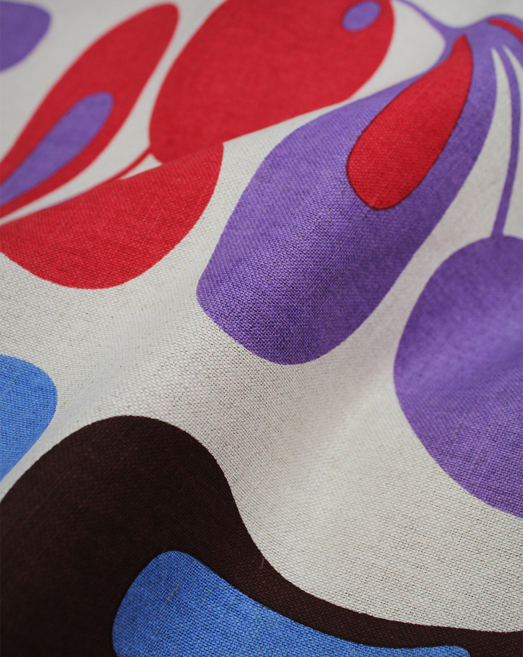 MULTICOLOR ABSTRACT DESIGN COTTON LINEN FABRIC