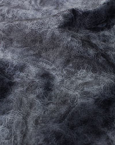 DARK GREY POLYESTER SUEDE PRINTED FABRIC