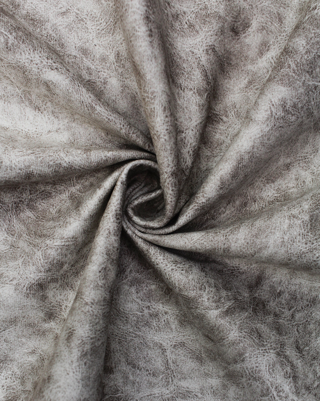 GREY POLYESTER SUEDE PRINTED FABRIC