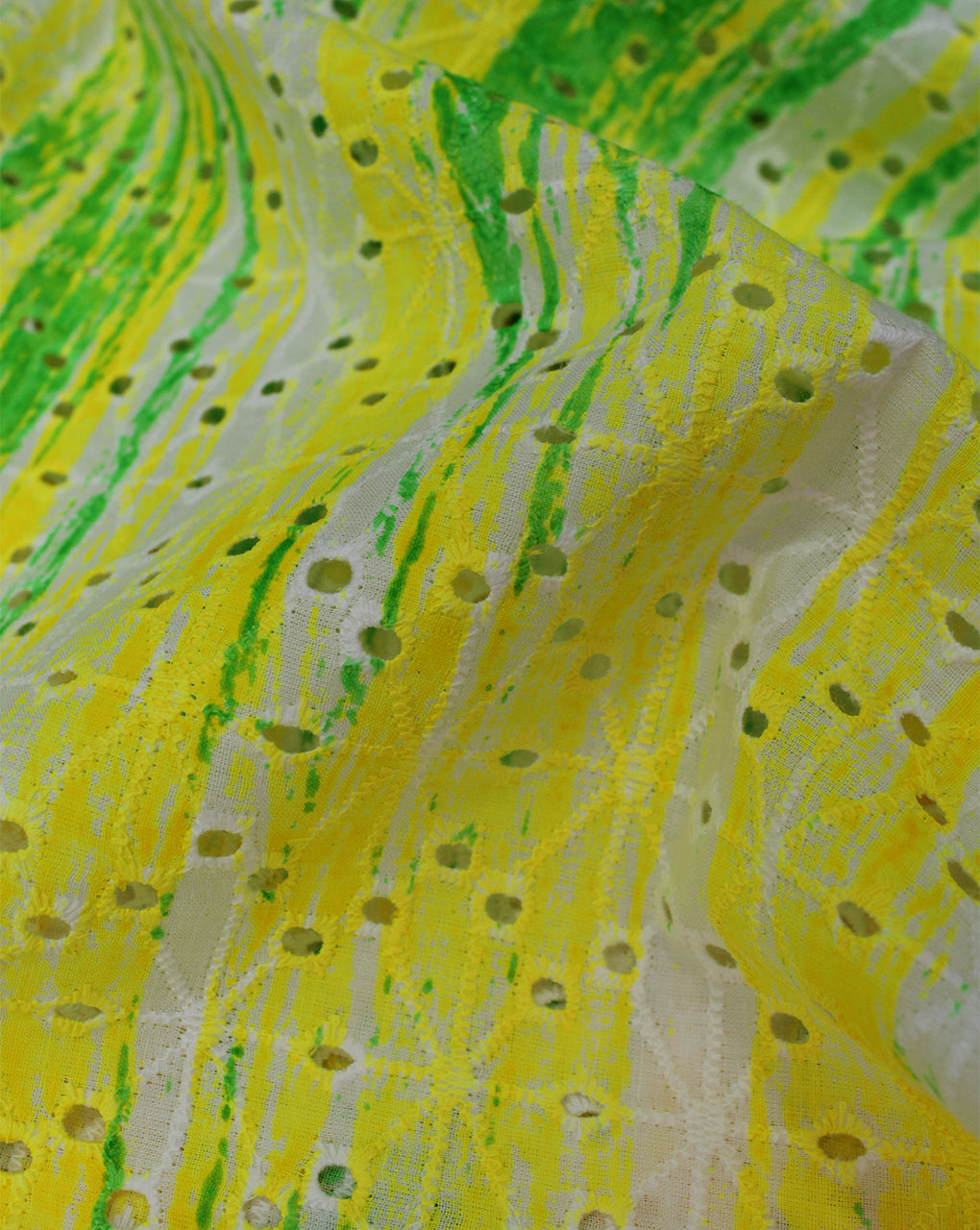 MULTICOLOR COTTON PRINTED SCHIFFLI EMBROIDERY FABRIC