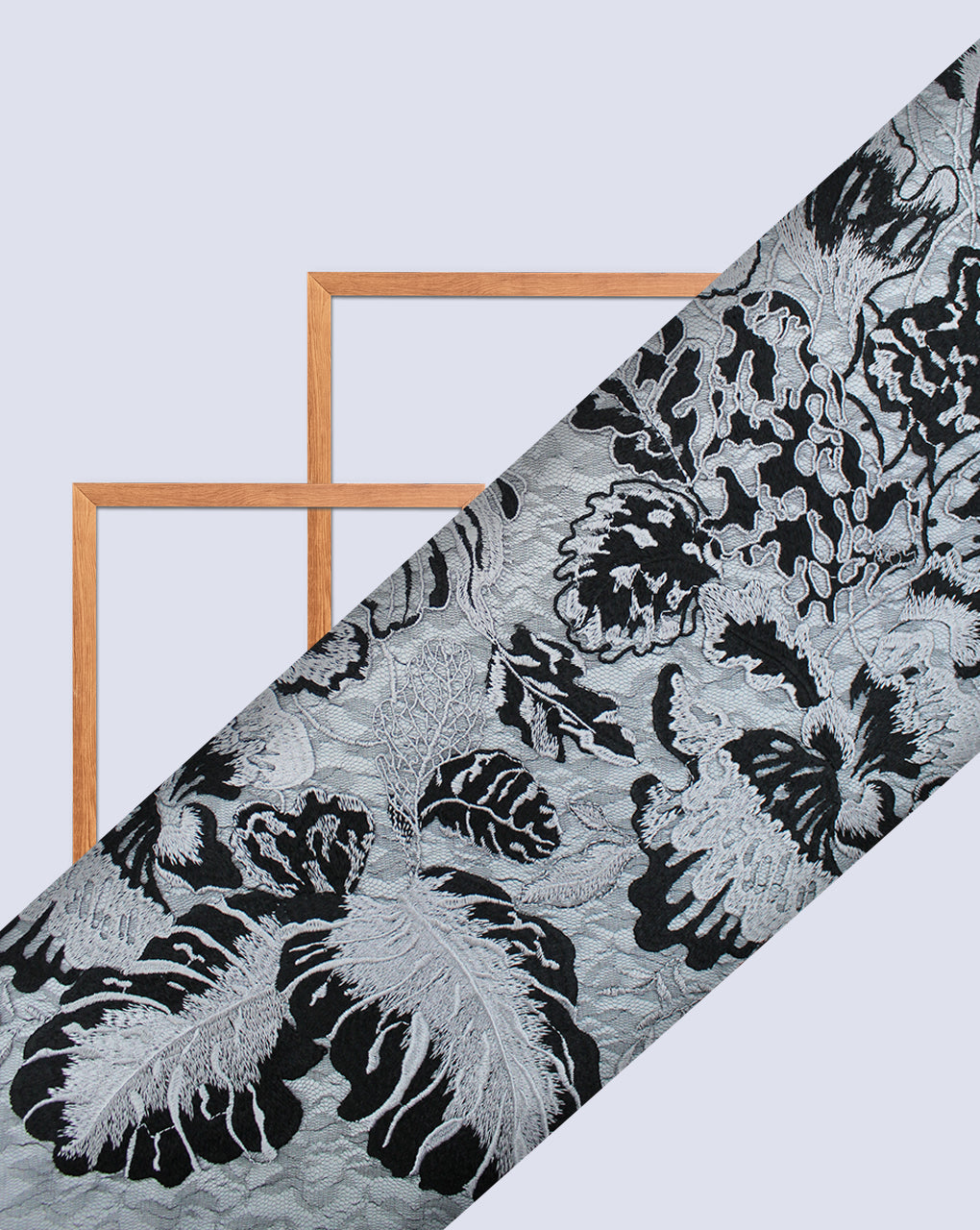 FLORAL POLYESTER EMBROIDERY DESIGNER NET FABRIC