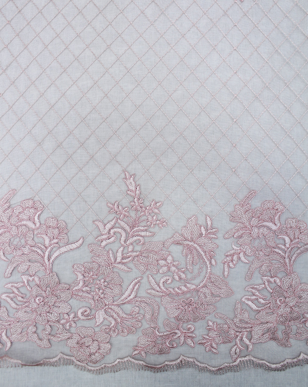 FLORAL POLYESTER EMBROIDERY DESIGNER NET FABRIC