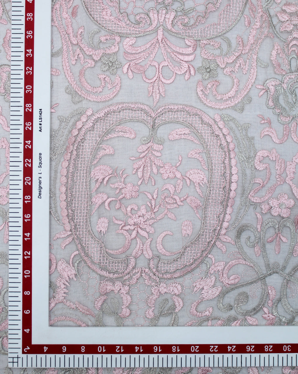 FLORAL POLYESTER EMBROIDERY DESIGNER NET FABRIC