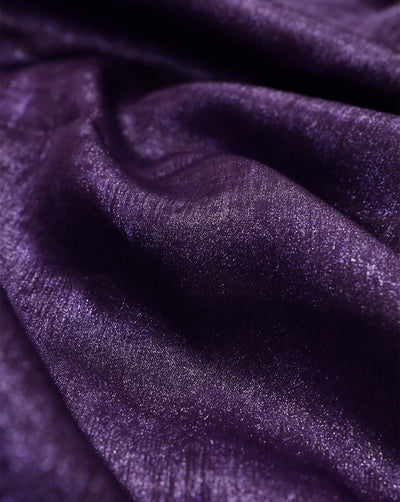 PURPLE POLYESTER SATIN FOIL PRINTED FABRIC ( WIDTH 58 INCHES )