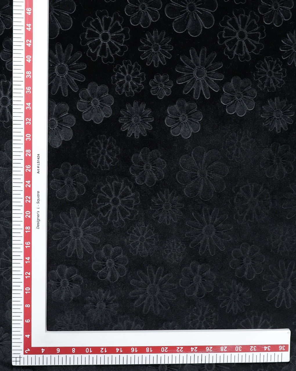 Black Fabric Embossed Pattern