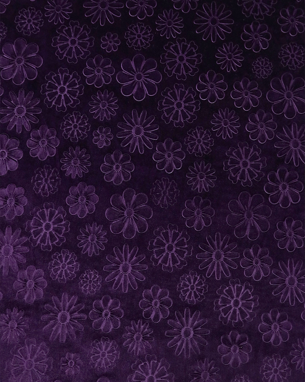 PURPLE EMBOSSED VELVET FABRIC ( WIDTH 58 INCHES )