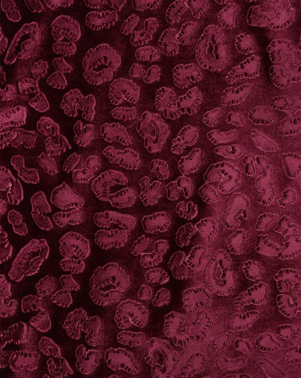 WINE EMBOSSED VELVET FABRIC ( WIDTH 58 INCHES )