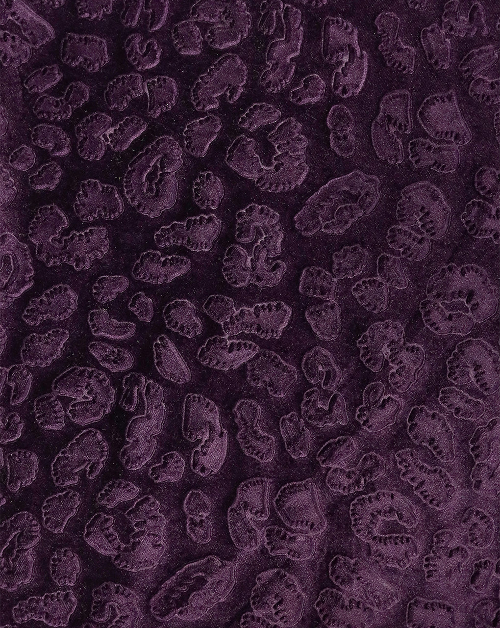 PURPLE EMBOSSED VELVET FABRIC ( WIDTH 58 INCHES )