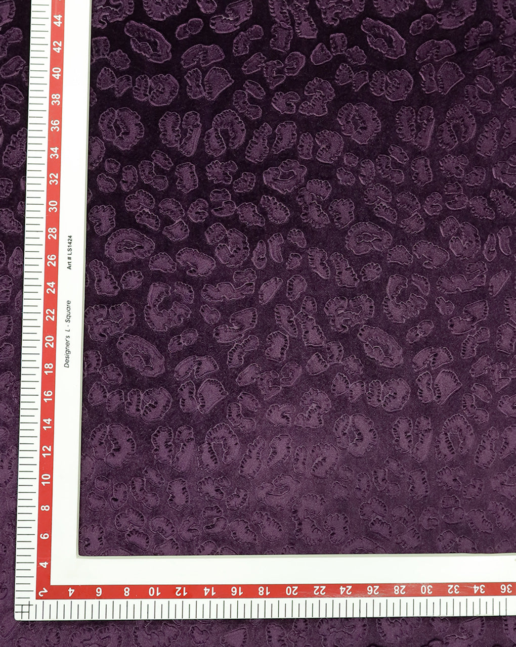 PURPLE EMBOSSED VELVET FABRIC ( WIDTH 58 INCHES )