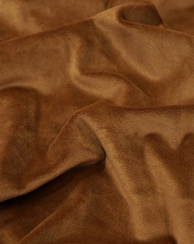 BROWN PLAIN VELVET LYCRA FABRIC ( WIDTH 58 INCHES )