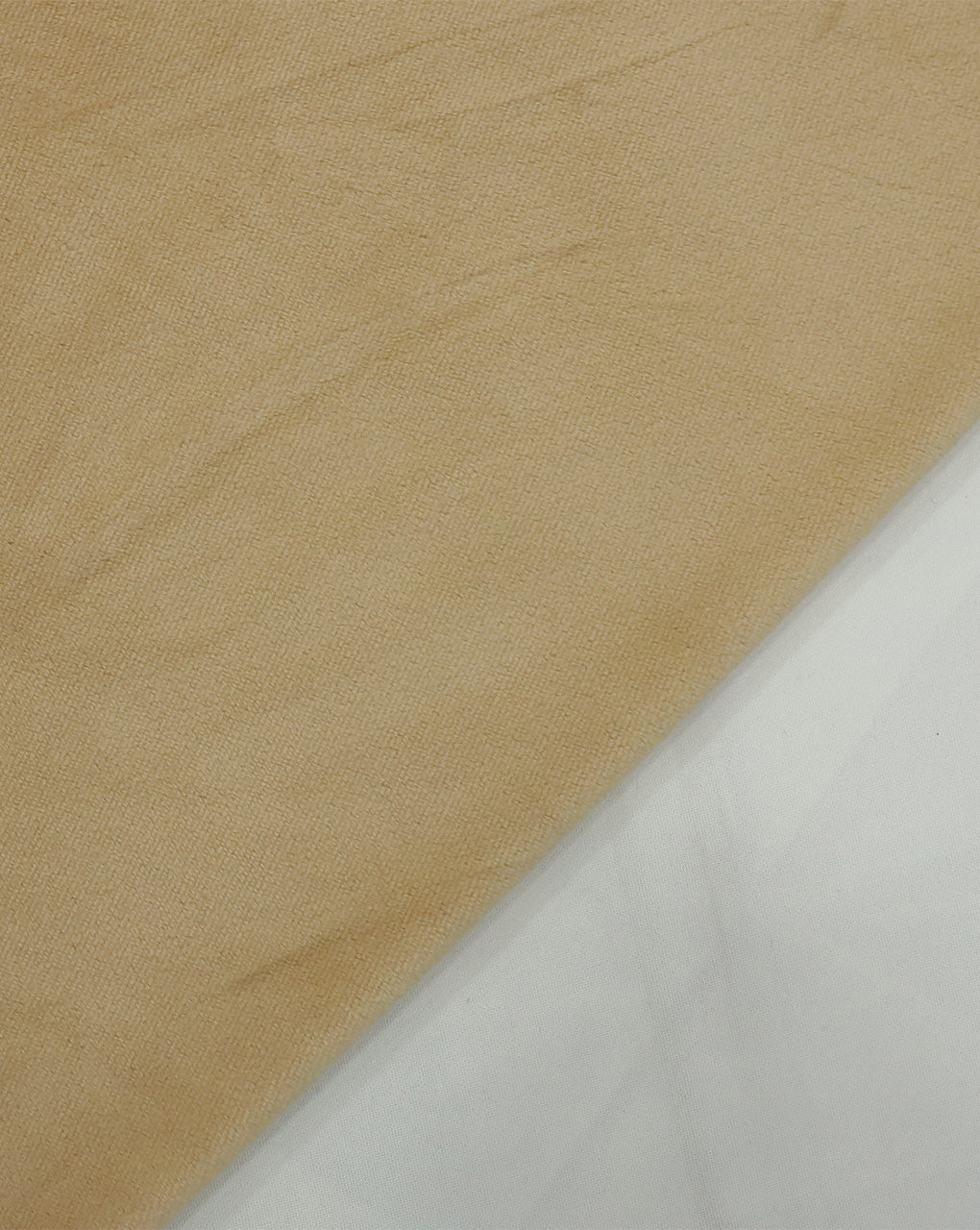 BEIGE PLAIN VELVET LYCRA FABRIC ( WIDTH 58 INCHES )