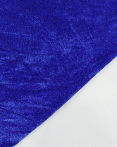 ROYAL BLUE PLAIN VELVET LYCRA FABRIC ( WIDTH 58 INCHES )