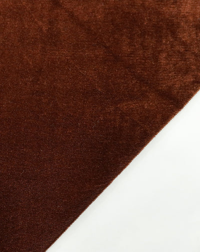 DARK BROWN PLAIN VELVET LYCRA FABRIC ( WIDTH 58 INCHES )