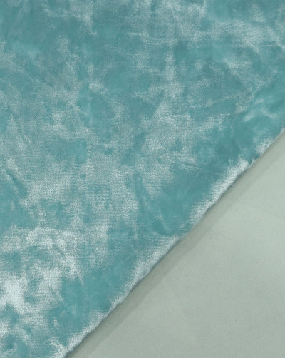 MINT GREEN PLAIN CRUSH VELVET LYCRA FABRIC ( WIDTH 58 INCHES )