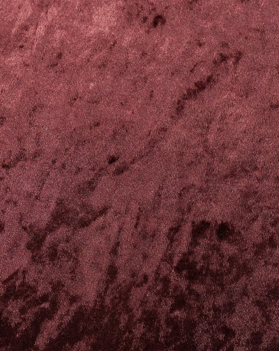 DARK MAROON PLAIN CRUSH VELVET LYCRA FABRIC ( WIDTH 58 INCHES )