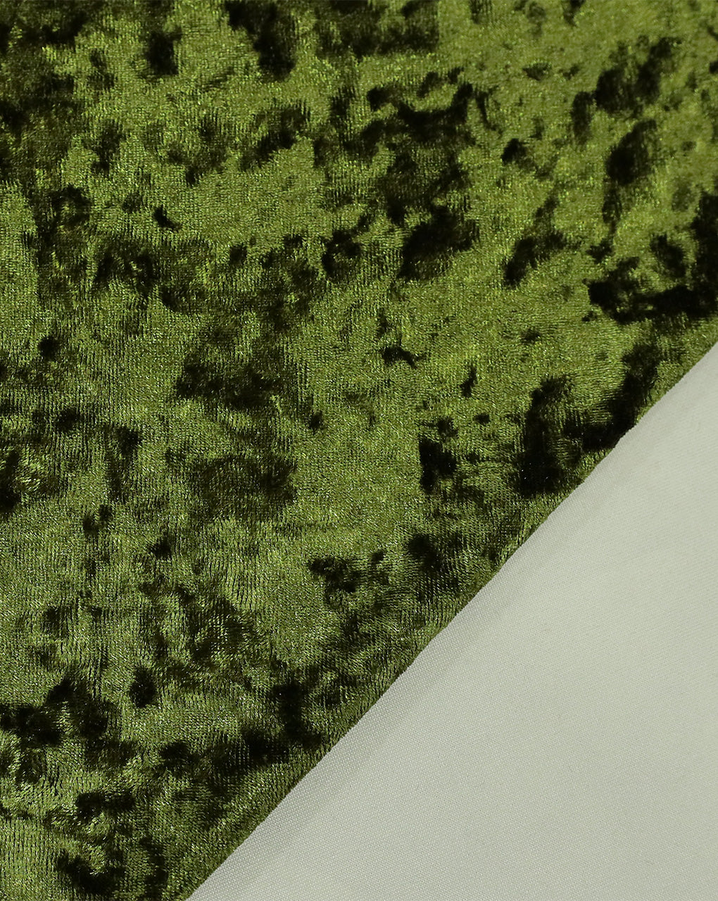 DARK GREEN PLAIN CRUSH VELVET LYCRA FABRIC ( WIDTH 58 INCHES )