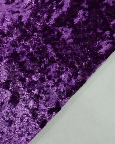 DARK PURPLE PLAIN CRUSH VELVET LYCRA FABRIC ( WIDTH 58 INCHES )