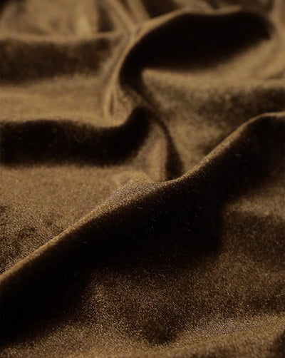 DARK BROWN PLAIN VELVET LYCRA FABRIC ( WIDTH 58 INCHES )