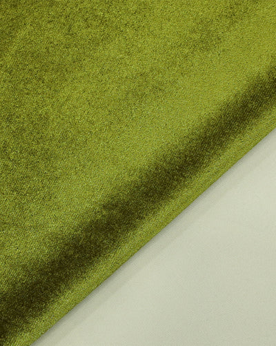 GREEN PLAIN VELVET LYCRA FABRIC ( WIDTH 58 INCHES )