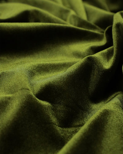 DARK GREEN PLAIN VELVET LYCRA FABRIC ( WIDTH 58 INCHES )