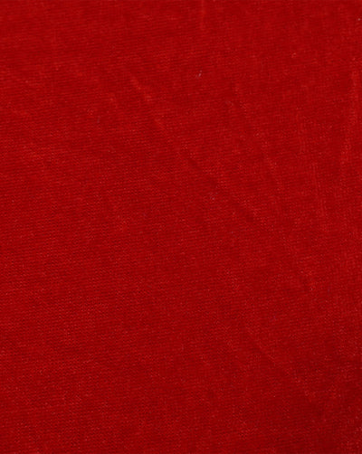 RED PLAIN VELVET LYCRA FABRIC ( WIDTH 58 INCHES )