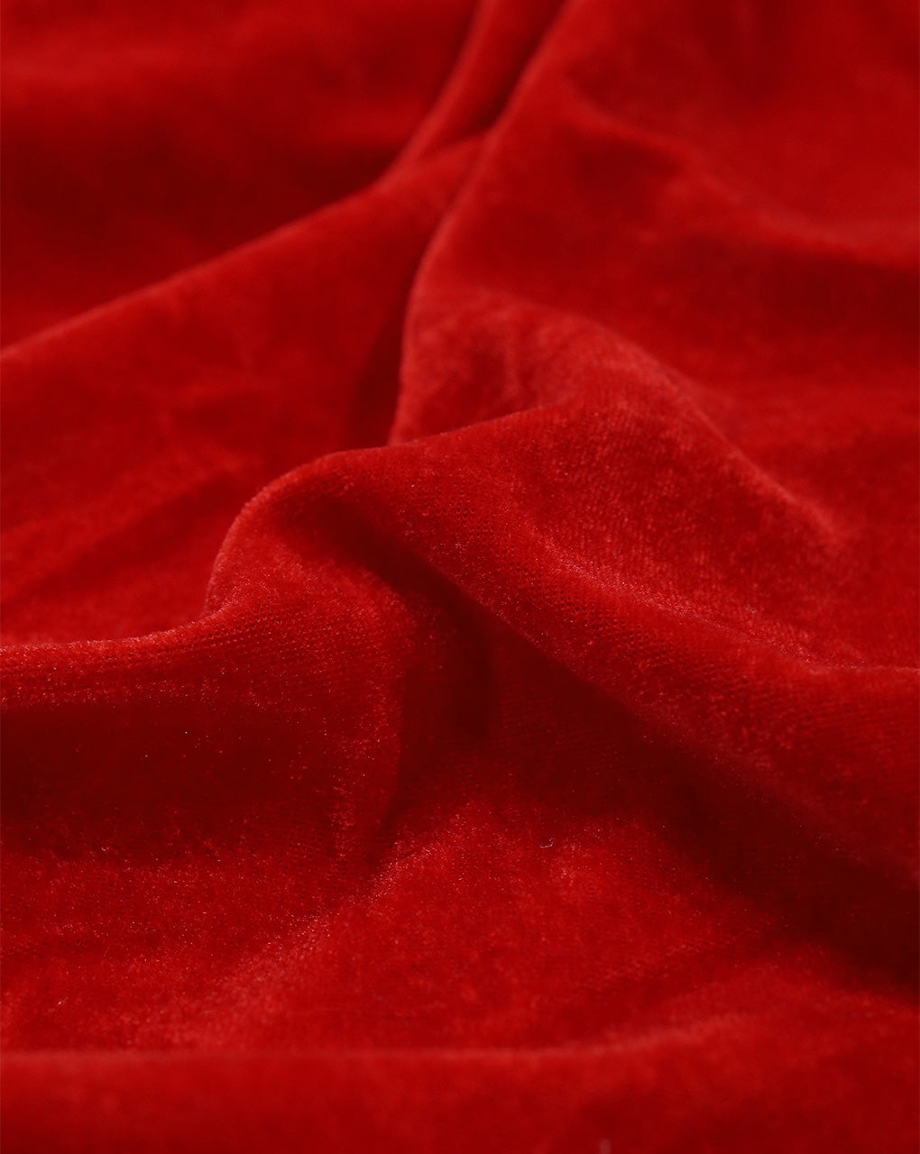 RED PLAIN VELVET LYCRA FABRIC ( WIDTH 58 INCHES )