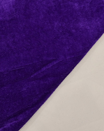 DARK VIOLET PLAIN VELVET LYCRA FABRIC ( WIDTH 58 INCHES )