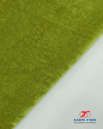 PLAIN GREEN VELVET LYCRA FABRIC ( WIDTH 58 INCHES )