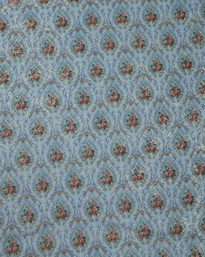 MULTICOLOR FLORAL DESIGN PRINTED VELVET FABRIC ( WIDTH 58 INCHES )