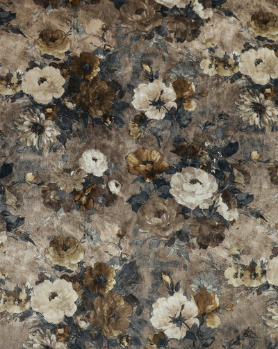 MULTICOLOR FLORAL DESIGN PRINTED VELVET FABRIC ( WIDTH 58 INCHES )