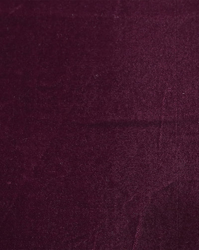 DARK WINE PLAIN POLYESTER MICRO VELVET FABRIC ( WIDTH 58 INCHES )