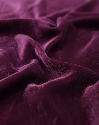 DARK WINE PLAIN POLYESTER MICRO VELVET FABRIC ( WIDTH 58 INCHES )