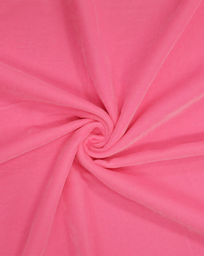 PINK PLAIN POLYESTER MICRO VELVET FABRIC ( WIDTH 58 INCHES )