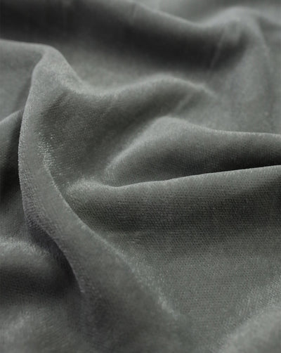 GREY PLAIN POLYESTER MICRO VELVET FABRIC ( WIDTH 58 INCHES )