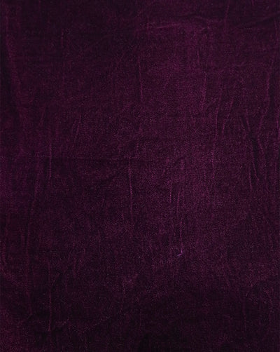 WINE PURPLE PLAIN POLYESTER MICRO VELVET FABRIC ( WIDTH 58 INCHES )