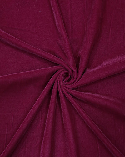 DARK PINK PLAIN POLYESTER MICRO VELVET FABRIC ( WIDTH 58 INCHES )