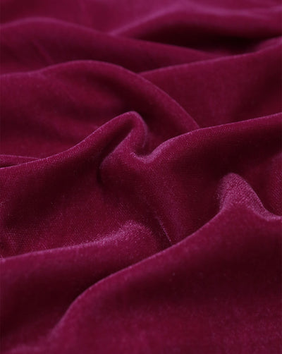 DARK PINK PLAIN POLYESTER MICRO VELVET FABRIC ( WIDTH 58 INCHES )