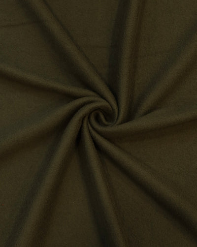 DARK GREEN PLAIN POLYESTER FLEECE FABRIC ( WIDTH 58 INCHES)