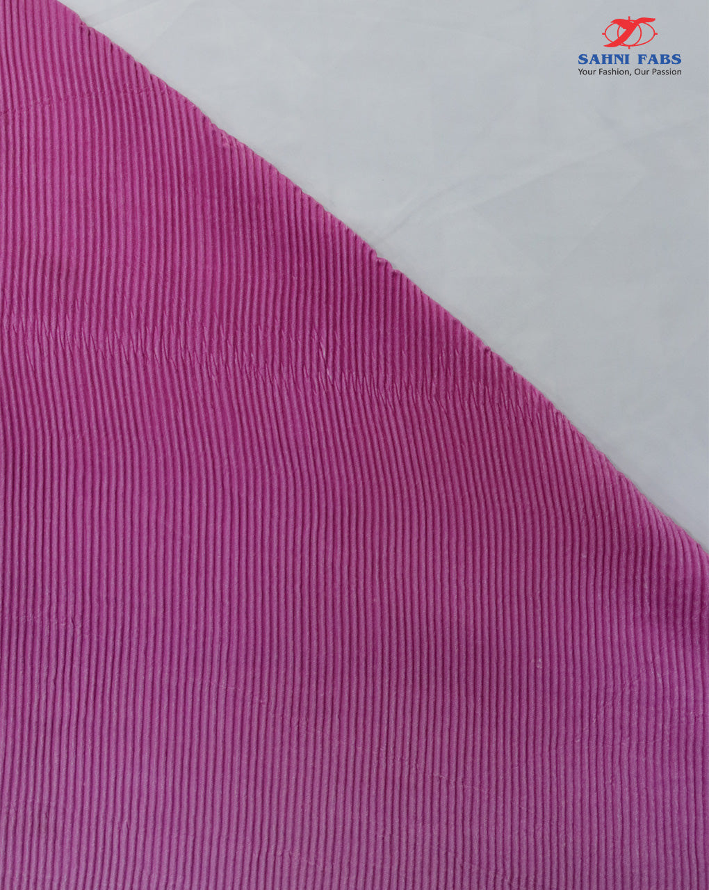 PINK OMBRE PATTERN POLYESTER PLEATED VELVET FABRIC