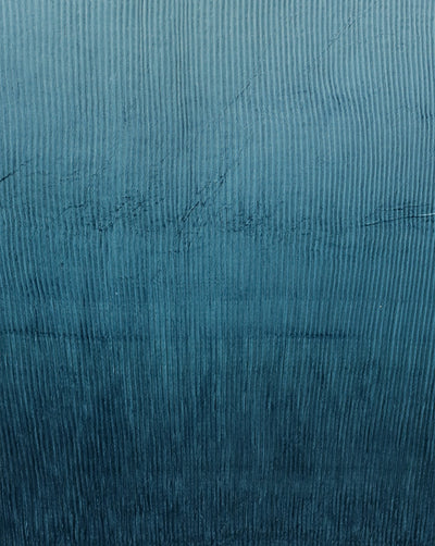 SEA GREEN OMBRE PATTERN POLYESTER PLEATED VELVET FABRIC