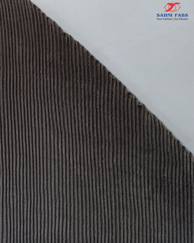 BROWN OMBRE PATTERN POLYESTER PLEATED VELVET FABRIC