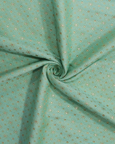 MINT GREEN POLYESTER JACQUARD FABRIC