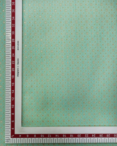 MINT GREEN POLYESTER JACQUARD FABRIC