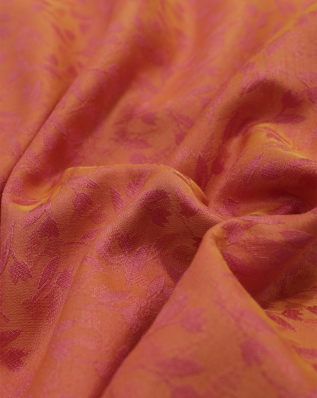 ORANGE COLOR POLYESTER JACQUARD FABRIC