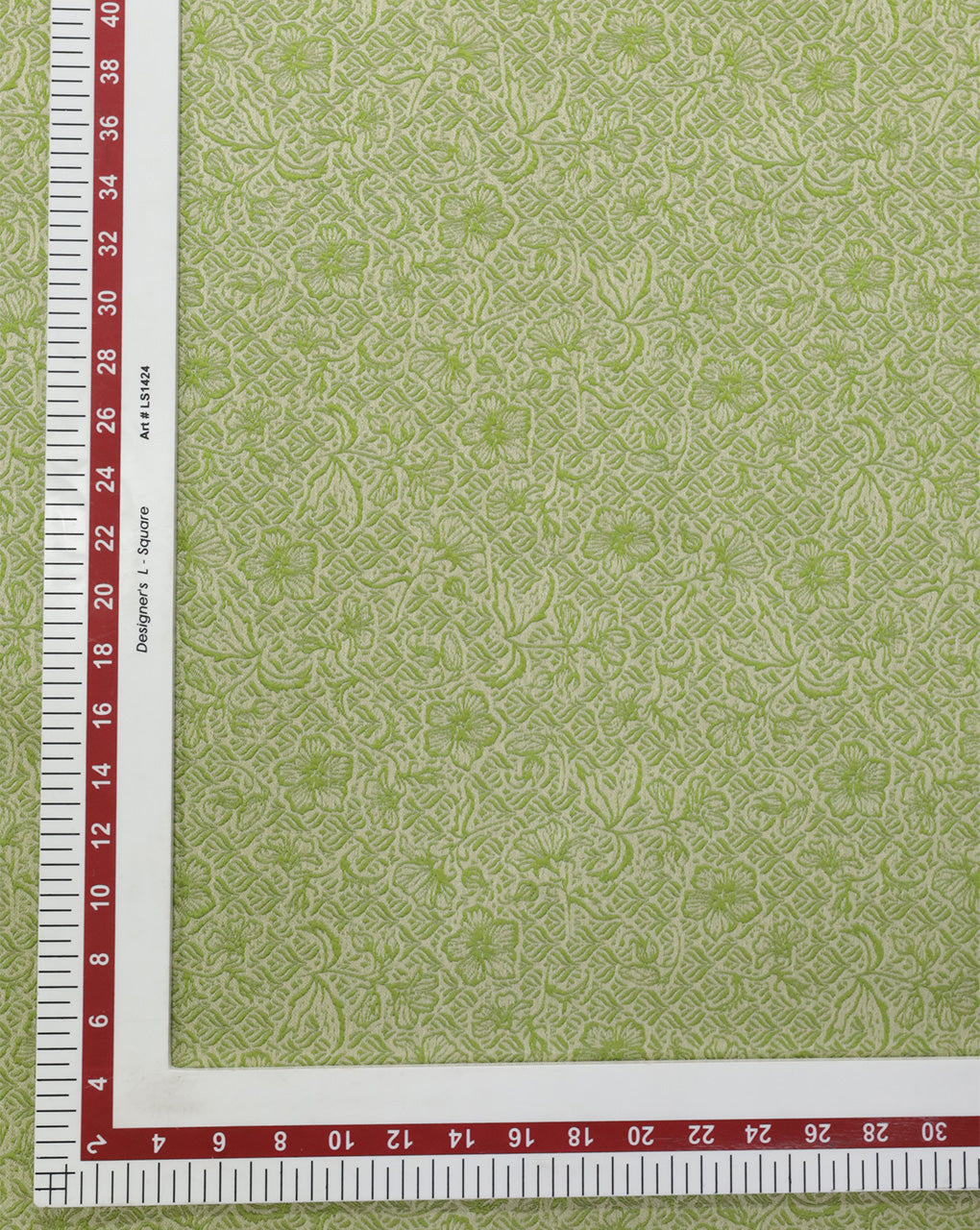 GREEN FLORAL DESIGN POLYESTER JACQUARD FABRIC