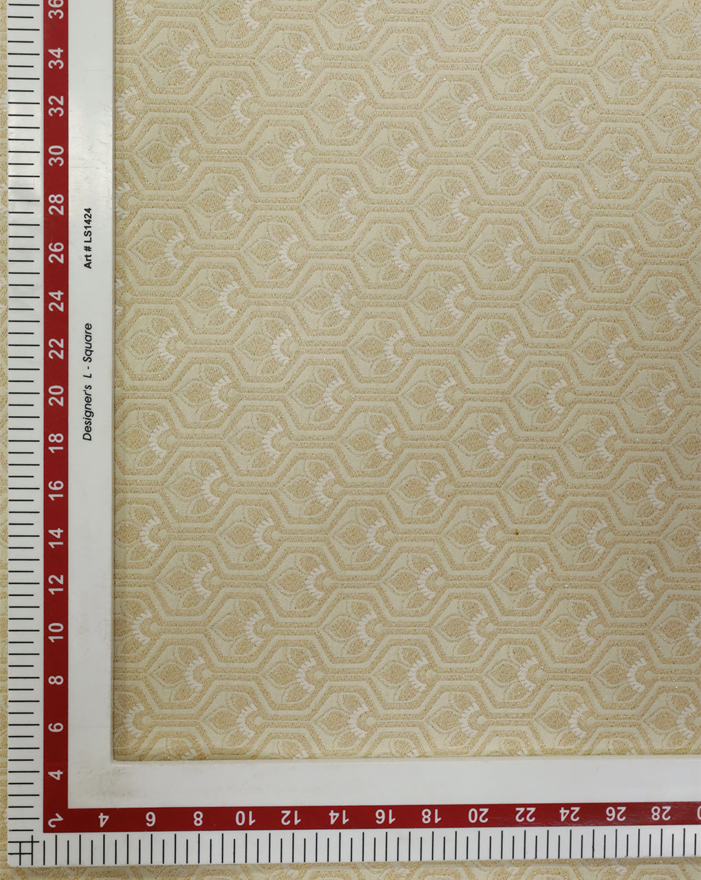 GOLDEN ABSTRACT DESIGN  POLYESTER JACQUARD FABRIC (WIDTH 58 INCHES)
