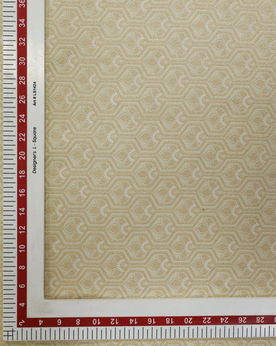 GOLDEN ABSTRACT DESIGN  POLYESTER JACQUARD FABRIC (WIDTH 58 INCHES)