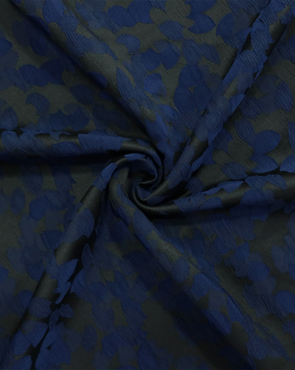 BLACK & BLUE ABSTRACT DESIGN POLYESTER JACQUARD FABRIC
