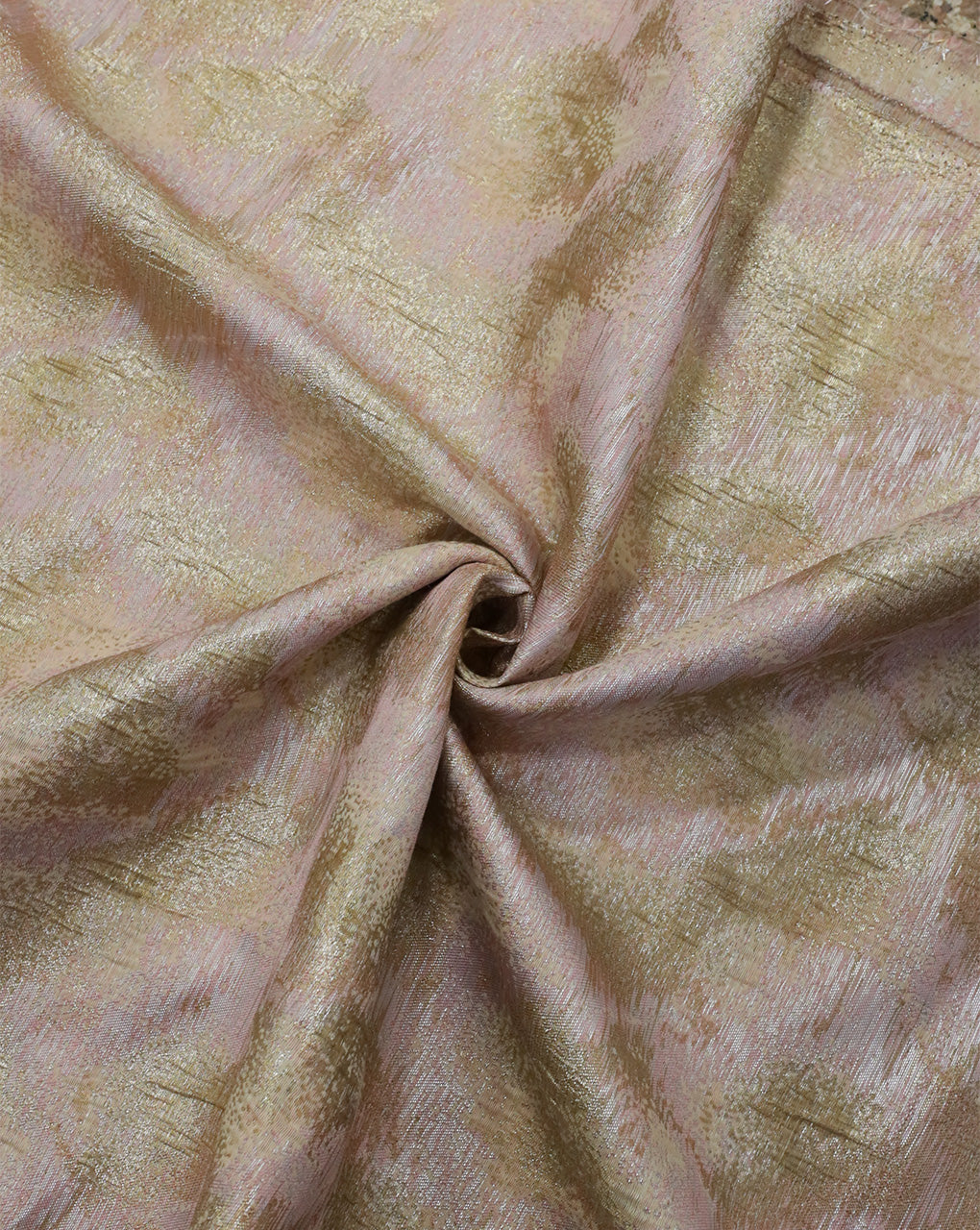 GOLDEN & PINK ABSTRACT DESIGN POLYESTER JACQUARD FABRIC